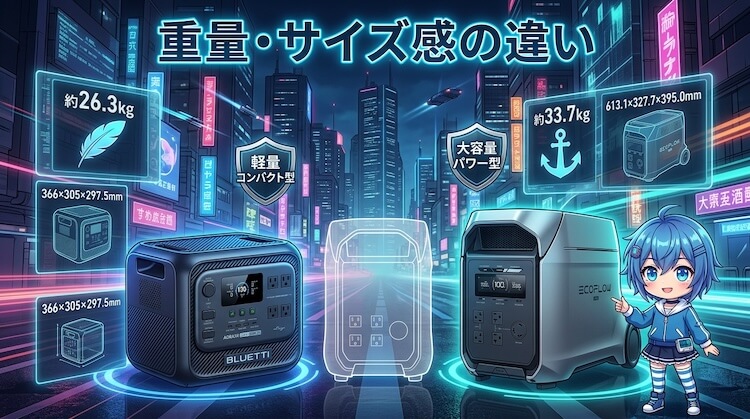 重量・サイズ感の違い