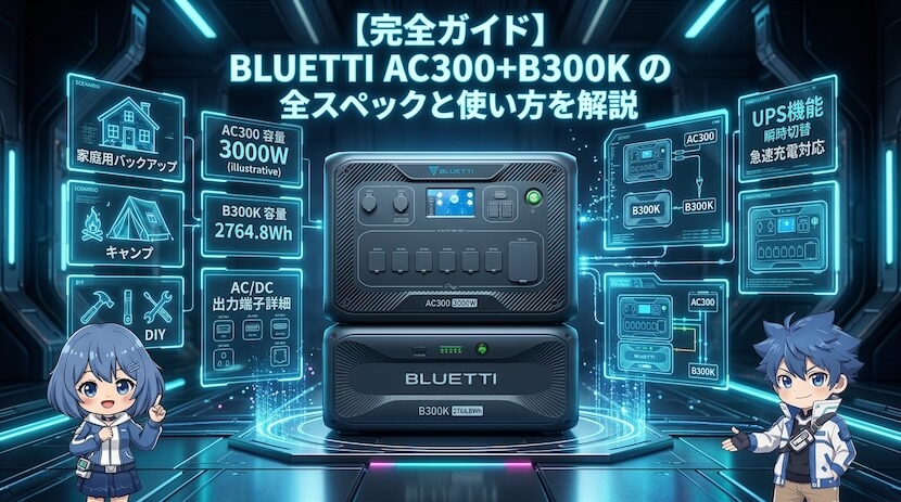 【完全ガイド】BLUETTI AC300＋B300の全スペックと使い方を解説