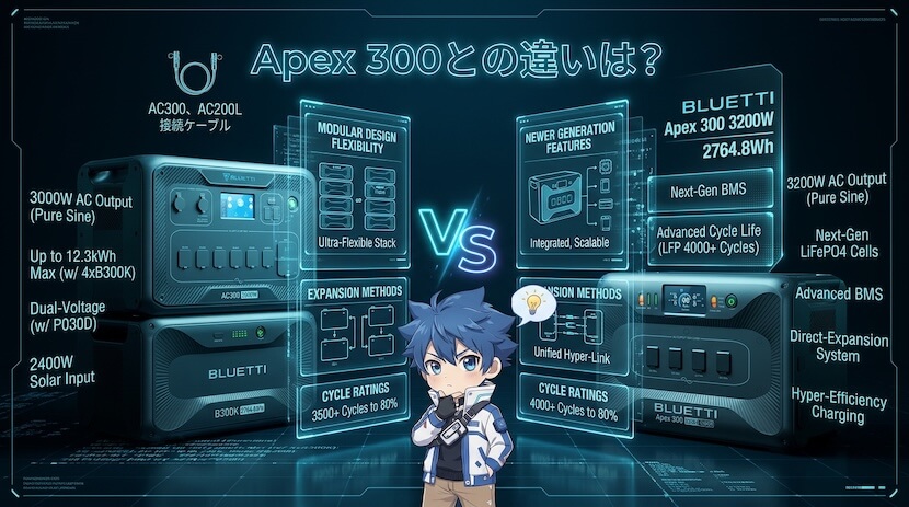 AC300＋B300KとApex 300との違いは？