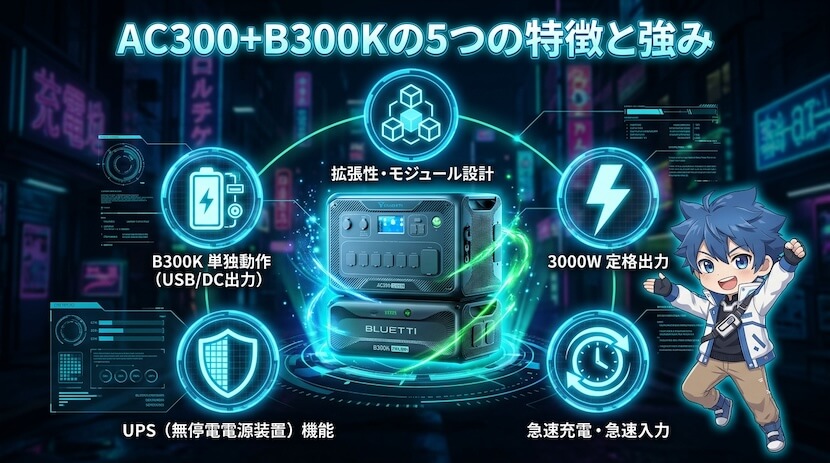 AC300＋B300Kの5つの特徴と強み