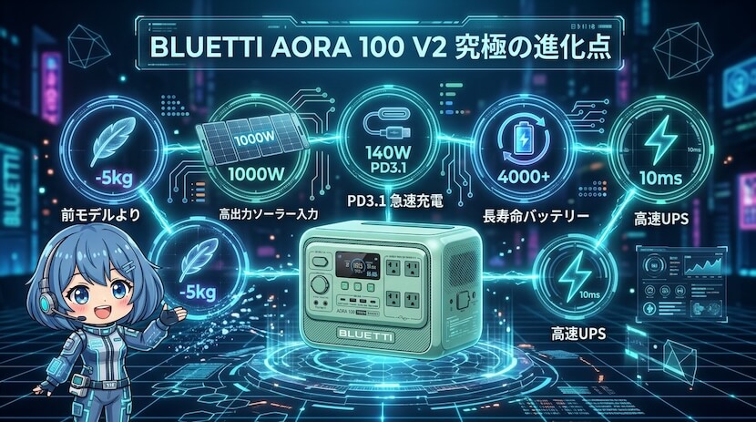 AORA 100 V2で進化した5つのポイント