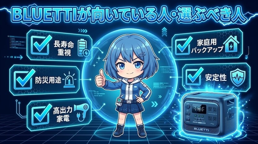 BLUETTIが向いている人・選ぶべき人