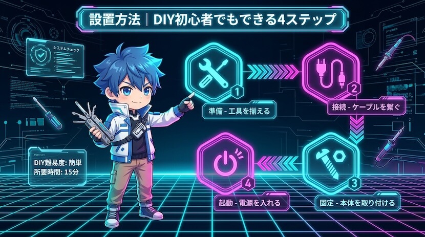 設置方法｜DIY初心者でも流れを把握しやすい4ステップ
