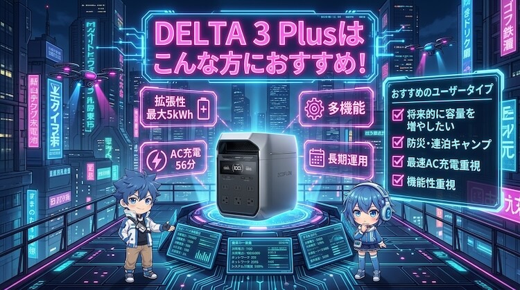 DELTA 3 Plusはこんな方におすすめ！