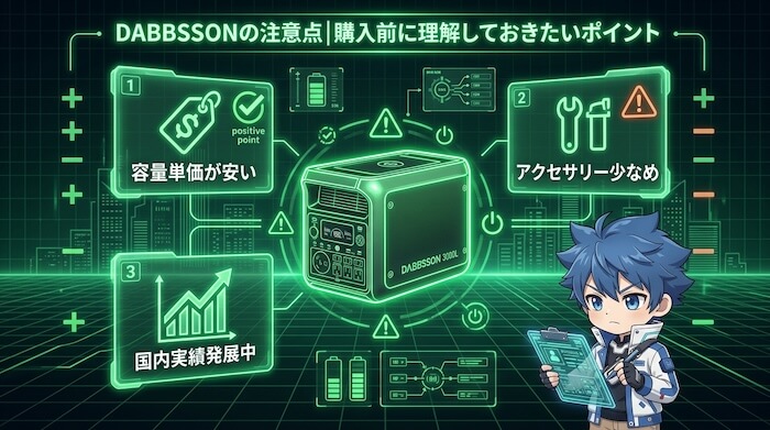 DABBSSONのデメリットとは?|購入前に理解しておきたいポイント