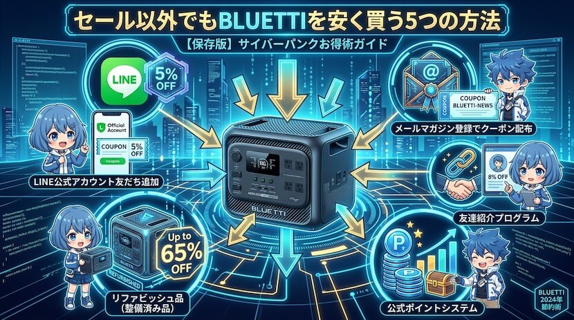 セール以外でもBLUETTIを安く買う方法