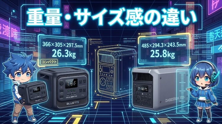 重量・サイズ感の違い