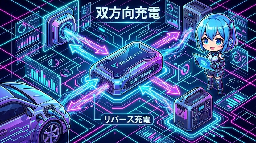 BLUETTI Charger2の「逆充電（リバース充電）」とは？基本の仕組み