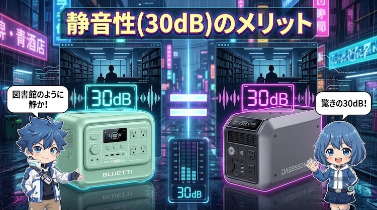 静音性（30dB）のメリット