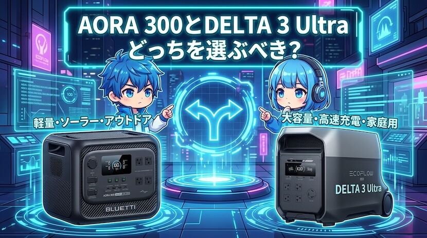 AORA 300とDELTA 3 Ultra|どっちを選ぶべき?