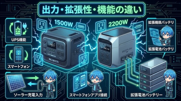 出力・拡張性・機能の違いを比較