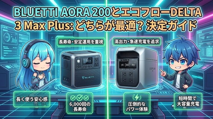 結論として、AORA 200とDELTA 3 Max Plusはどちらを選ぶべきか？
