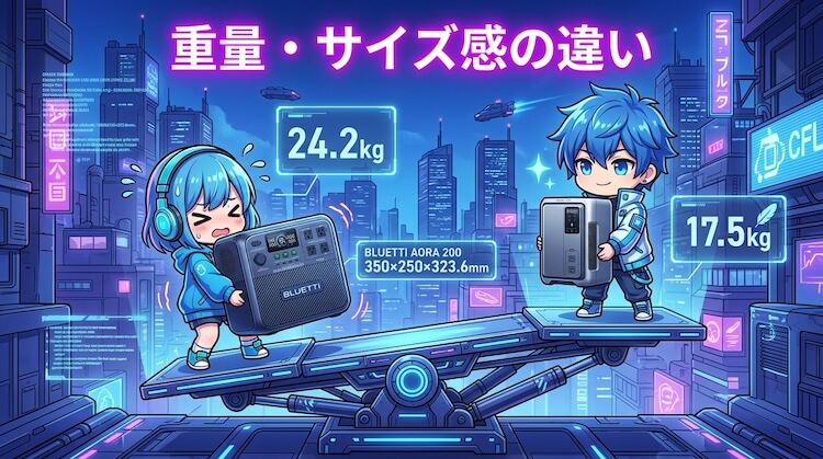 重量・サイズ感の違い