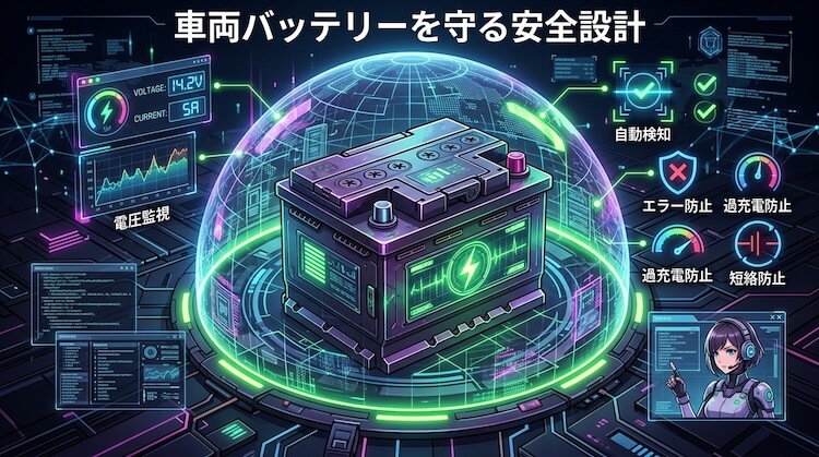 メリット③｜車両バッテリー保護を意識した設計