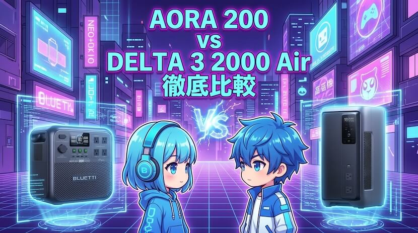 ブルーティAORA 200とエコフローDELTA 3 2000 Airの違いを徹底比較