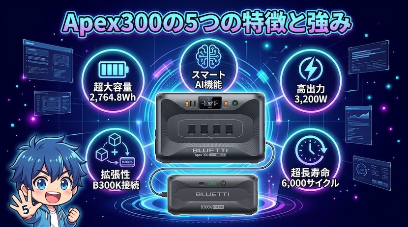 BLUETTI Apex300｜5つの特徴と強み
