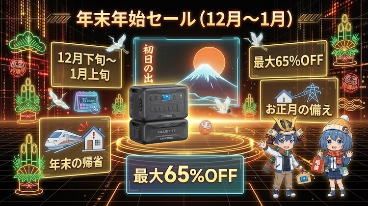 年末年始セール(12月〜1月)