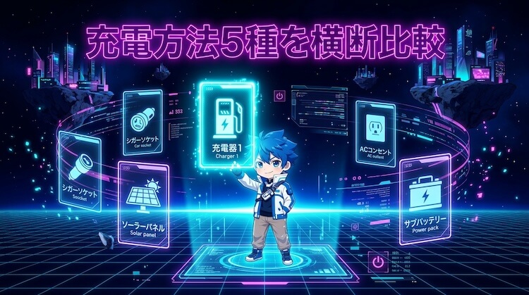 他の充電方法と何が違う？充電方法5種を横断比較