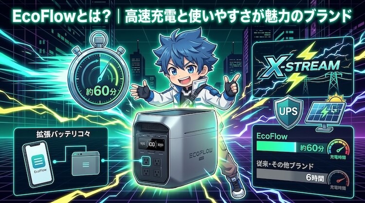 EcoFlowとは？｜高速充電と使いやすさが魅力のブランド