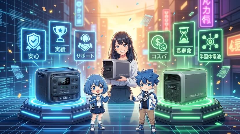 BLUETTIとDABBSSONの違いを比較|まとめ