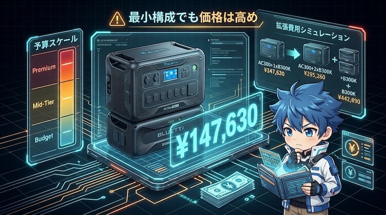 最小構成でも価格は高め