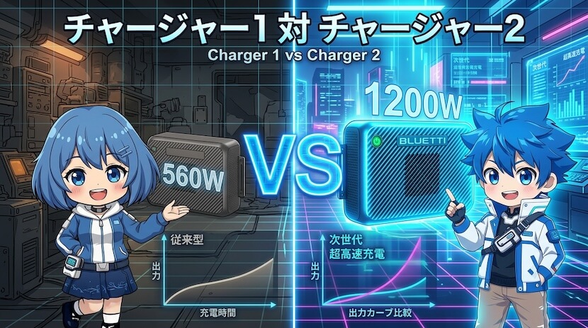 Charger 1とCharger 2の違い|乗り換える価値はある?