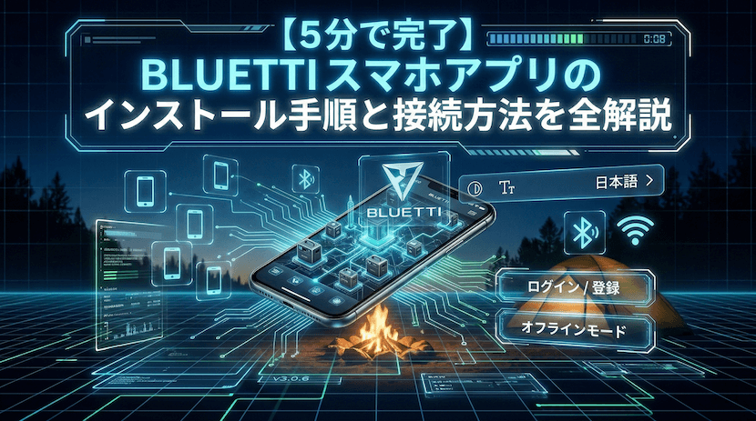 【5分で完了】BLUETTI スマホアプリのインストール手順と接続方法を解説