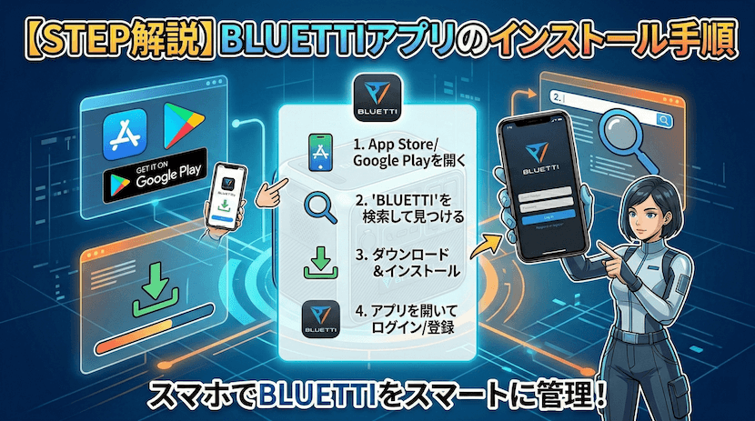 【STEP解説】BLUETTIアプリのインストール手順