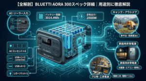 【全解剖】BLUETTI AORA 300スペック詳細｜用途別に徹底解説