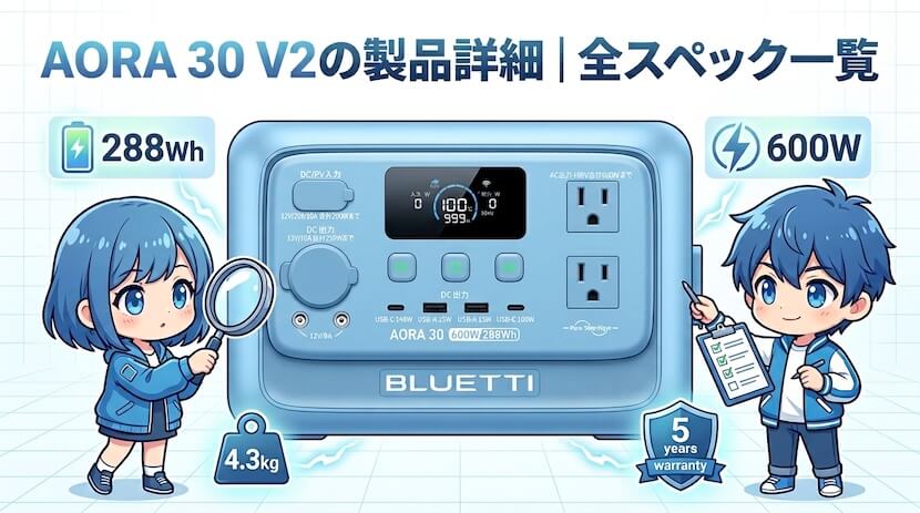 AORA 30 V2の製品詳細|全スペック一覧