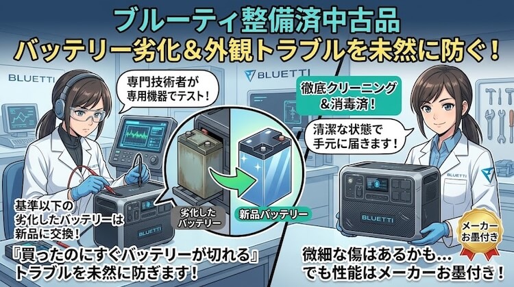 バッテリー寿命や外観の品質レベル