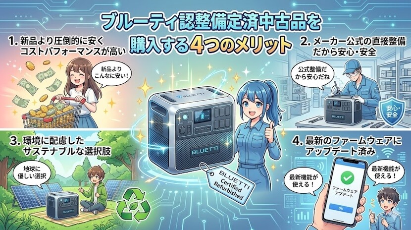 ブルーティ認整備定済中古品を購入する4つのメリット