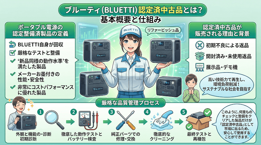 ブルーティ（BLUETTI）整備済中古品とは？基本概要と仕組み