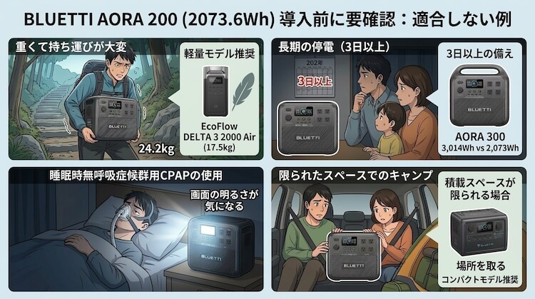 こんな人にはAORA 200は向かない