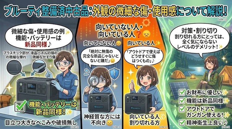 外観に微細な傷や使用感がある場合がある