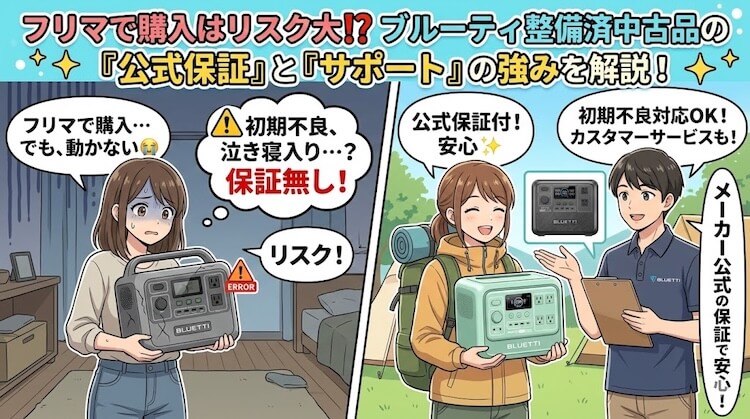 保証期間の違いとサポート体制