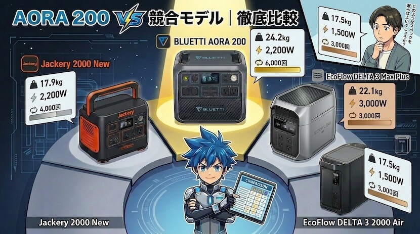 AORA 200 vs 競合モデル | 徹底比較